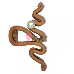 Clama pentru prins parul tip cleste CLM014FF cu perla alba